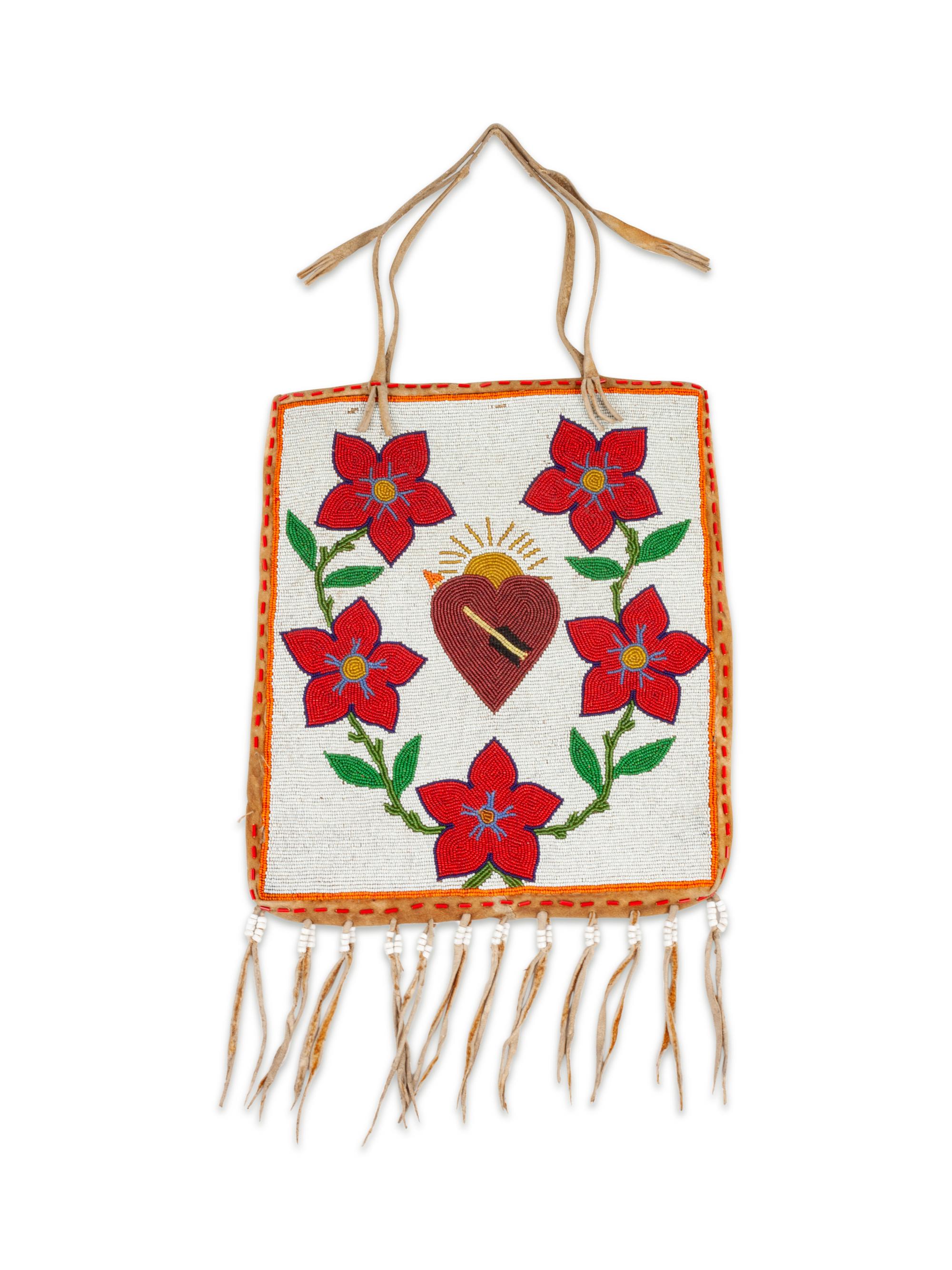 Plateau Beaded Pictorial Flat Bag