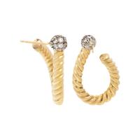 YELLOW GOLD AND DIAMOND EARRINGS