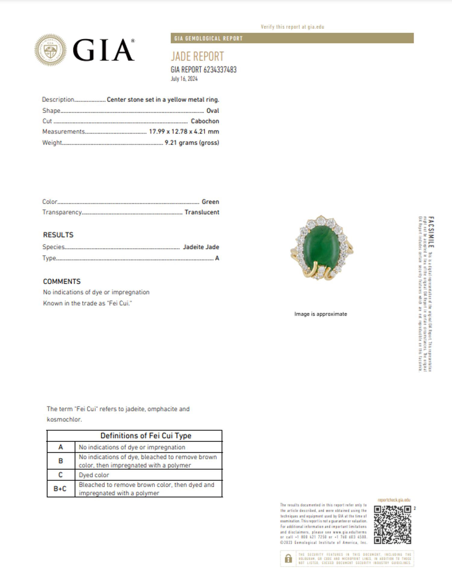 JADE AND DIAMOND RING