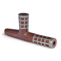 Sioux Catlinite Pipe Bowl, with Inlay