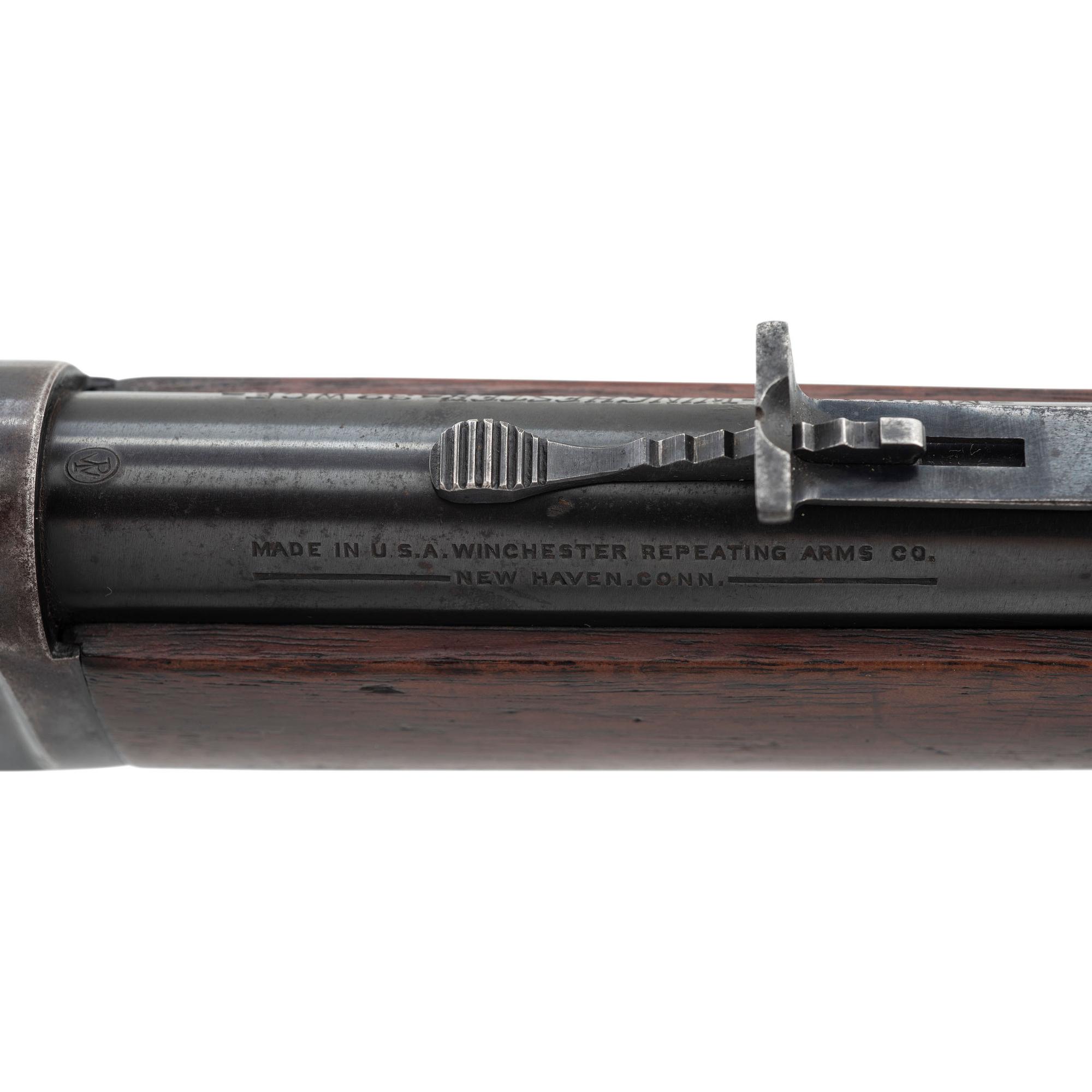 ** Winchester Model 1892 with Button Magazine and Replaced Barrel