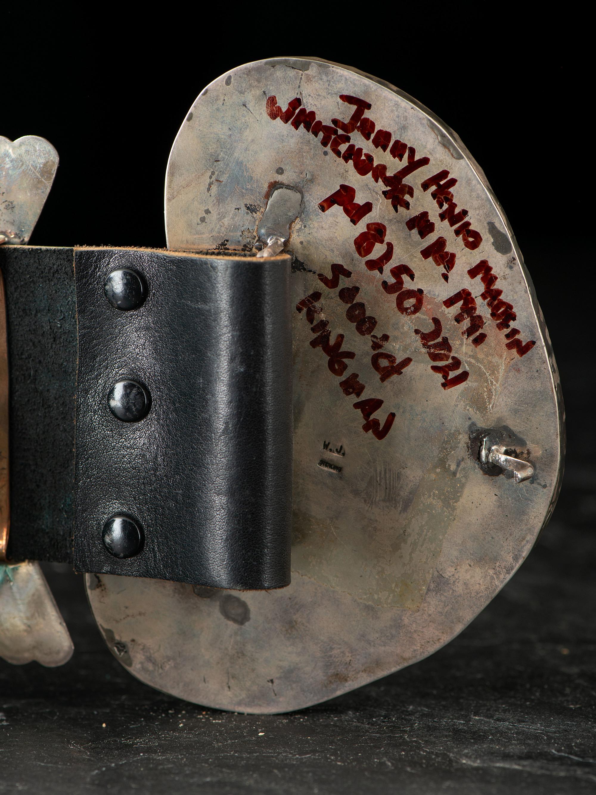 Massive Statement Sterling Silver and Turquoise Concha Belt