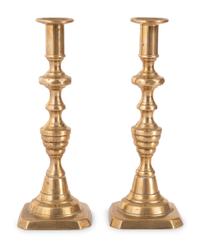 A Pair of Brass Candlesticks
