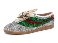 Gucci Silver Shoes with Bee, Unworn