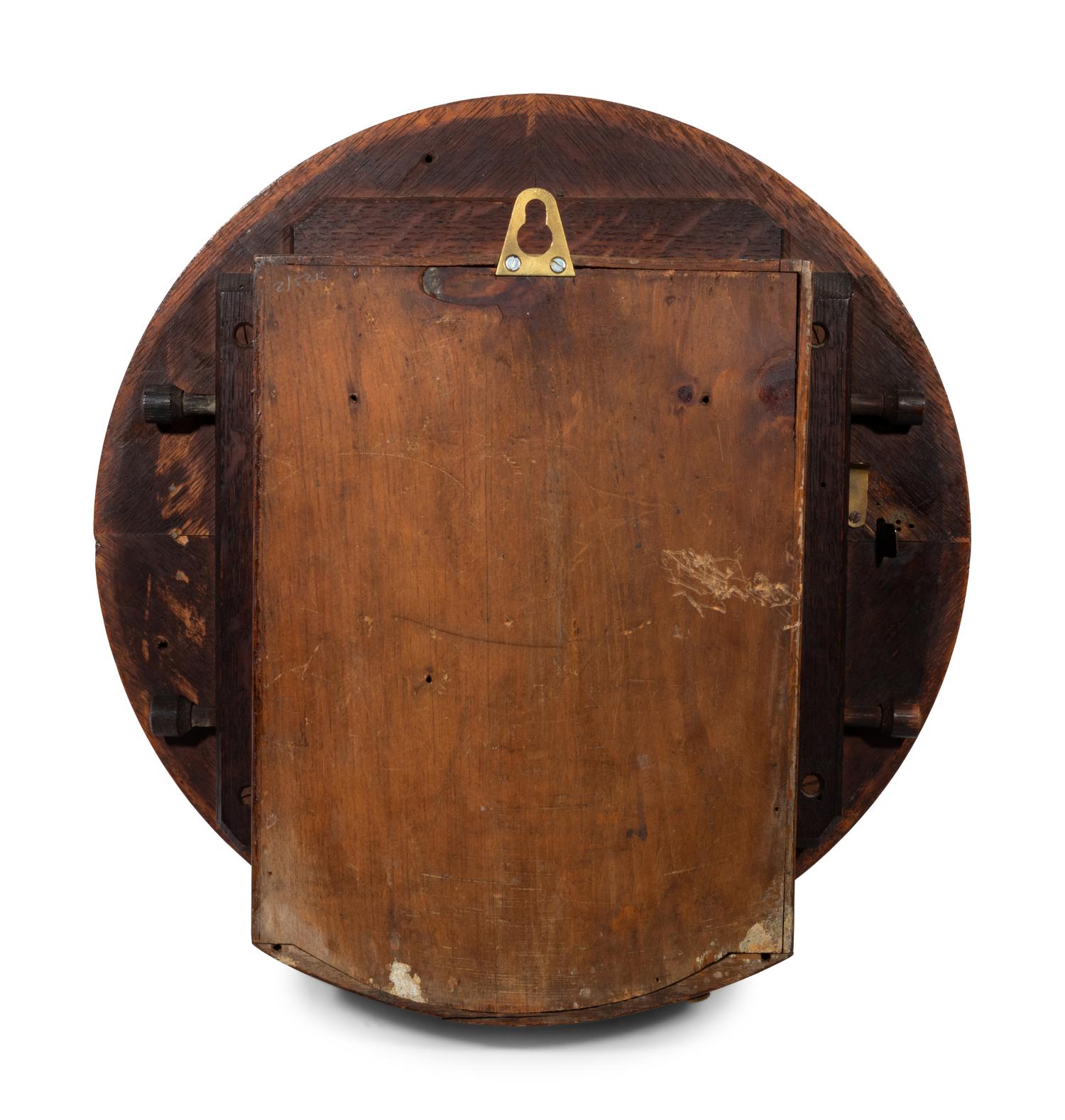 An English Oak Railway Clock