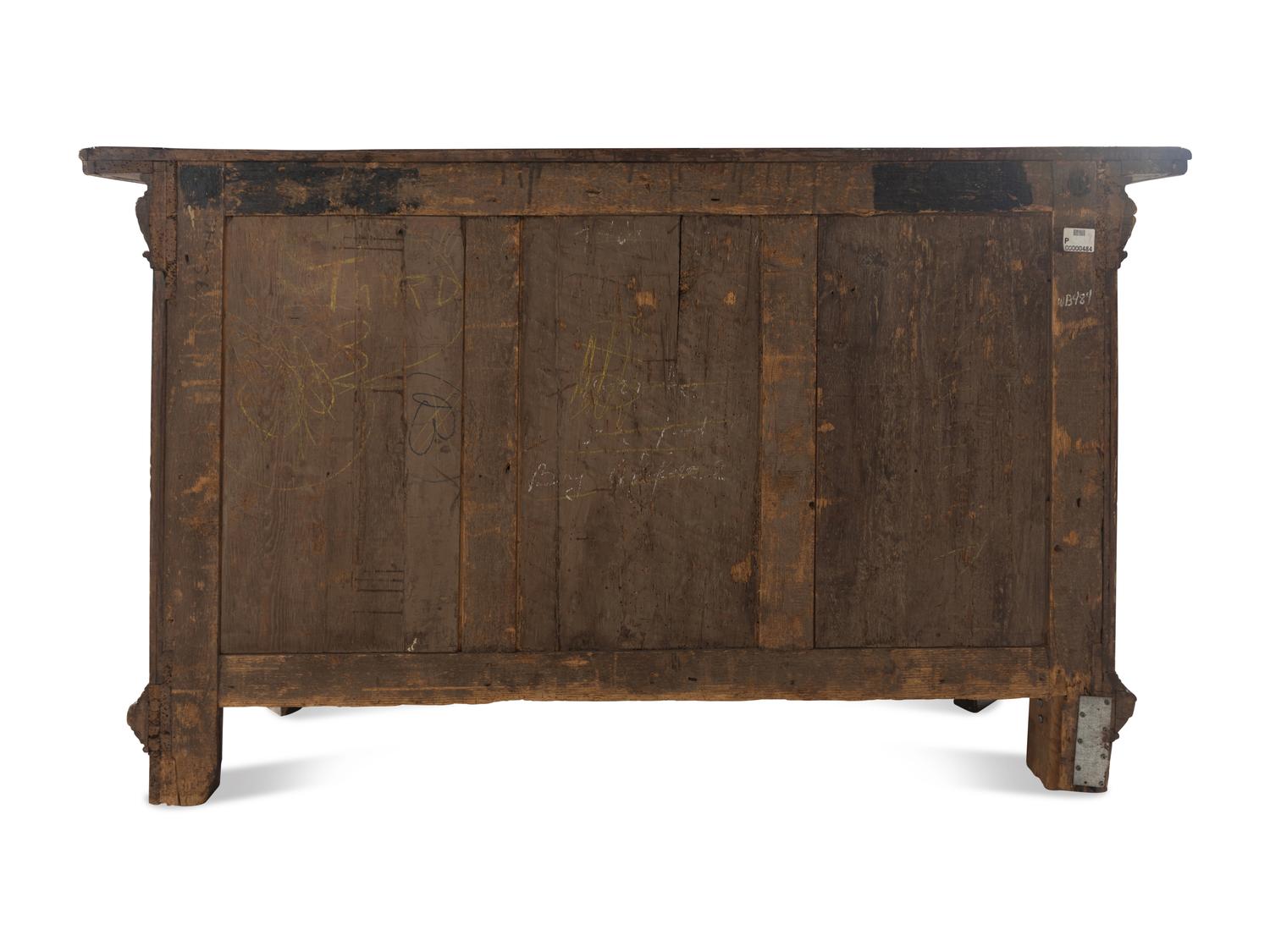An Italian Baroque Grain-Painted Console Cabinet