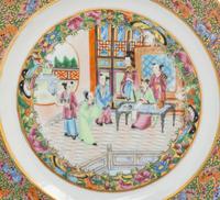 Five Chinese Export Famille Rose Porcelain Plates