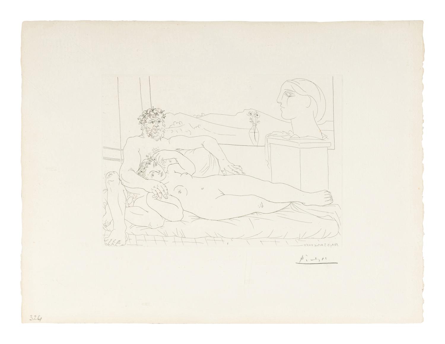 Le Repos du sculpteur II (from La Suite Vollard ), 1933