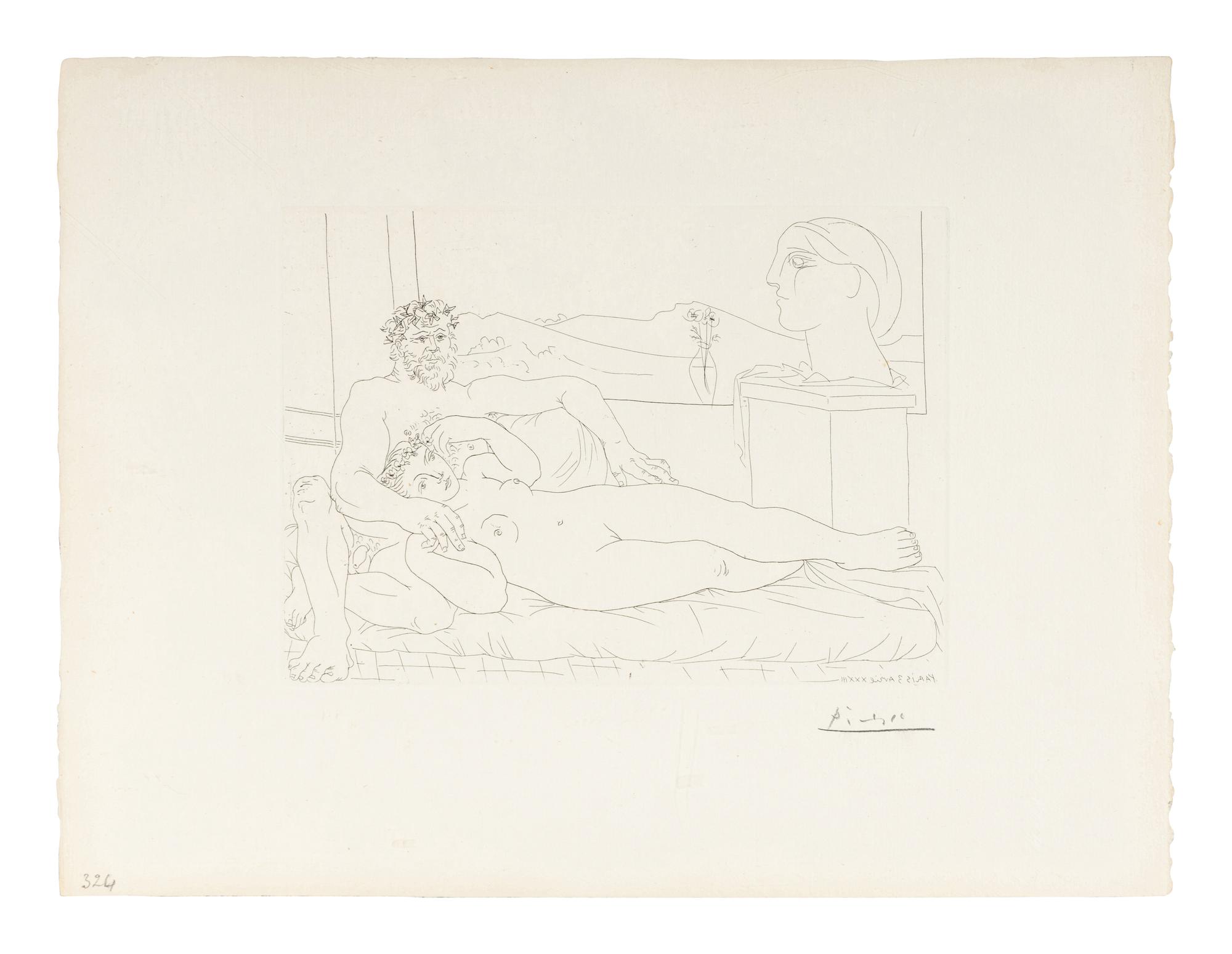 Le Repos du sculpteur II (from La Suite Vollard ), 1933