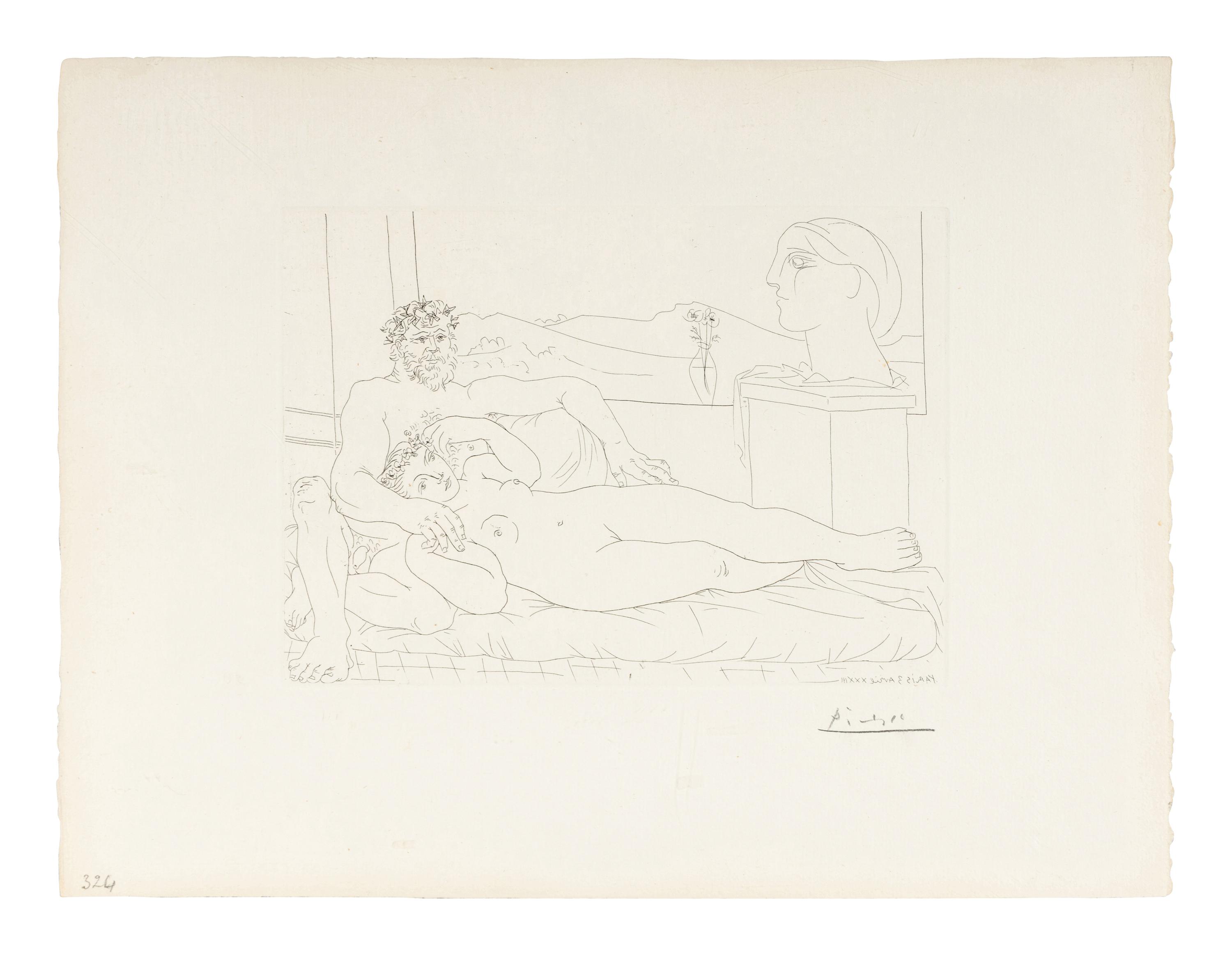 Le Repos du sculpteur II (from La Suite Vollard ), 1933