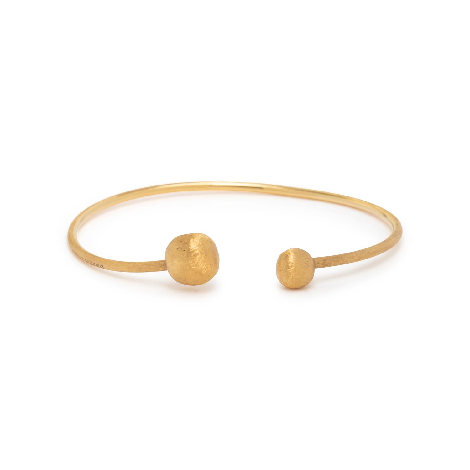 YELLOW GOLD FLEXIBLE CUFF BRACELET
