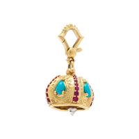 PAUL MORELLI, TURQUOISE AND RUBY 'RAJA MEDITATION BELL' PENDANT