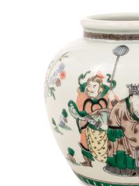 Two Chinese Famille Verte Porcelain Jars