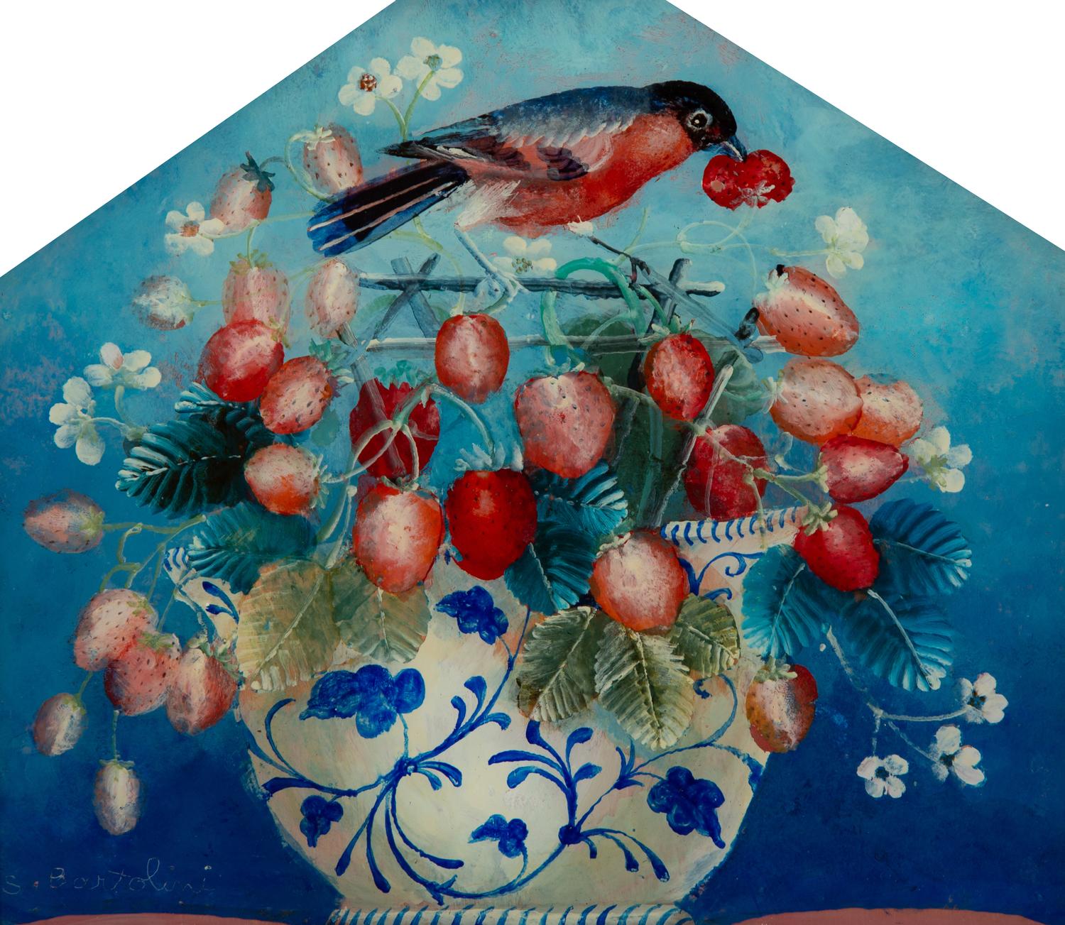 Three Italian Reverse Paintings on Glass