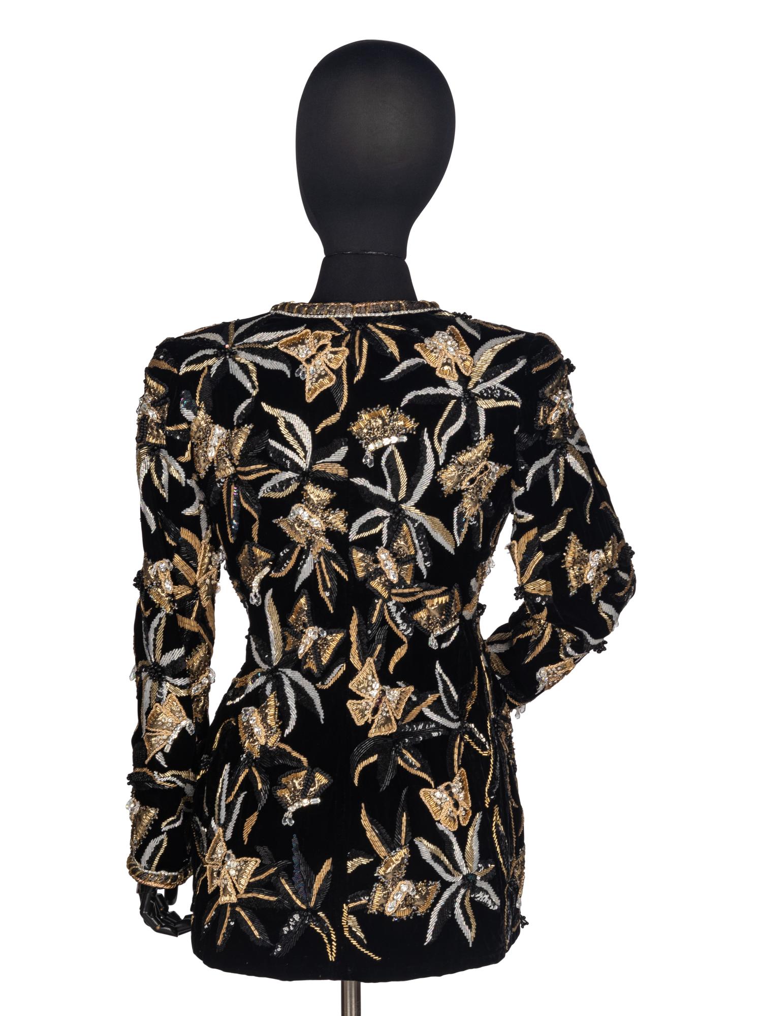 Oscar de la Renta Embroidered Evening Jacket