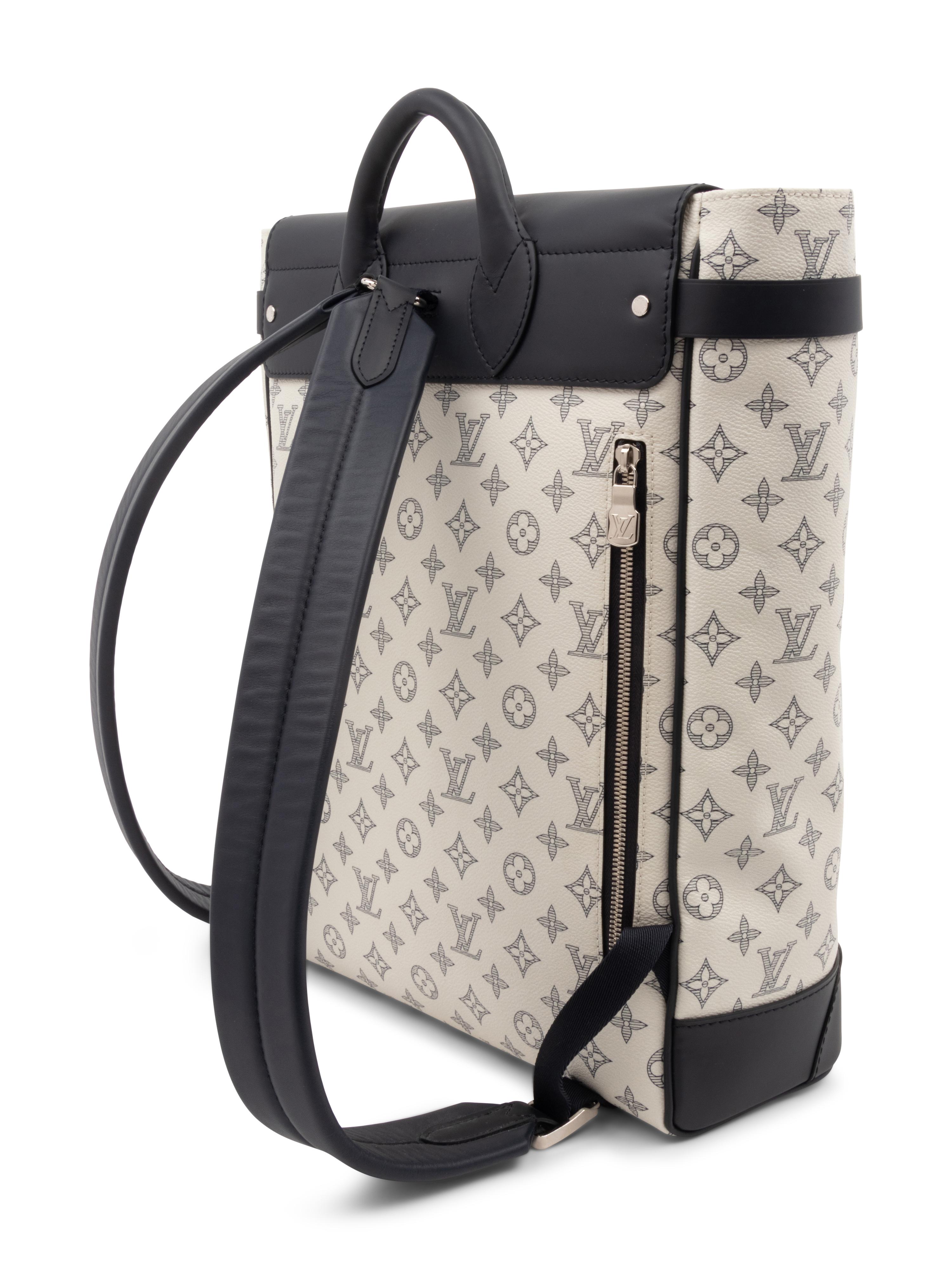 Louis Vuitton Limited Edition Chapman Steamer Backpack in Monogram Savane Dune Coated Canvas with Rhino Print, Chapman Brothers, Spring Summer 2017