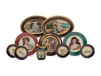 Ten Vienna Style Porcelain Articles