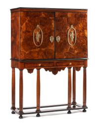 A Dutch Gilt Bronze Mounted Cabinet on Stand Height 76 x width 53 1/2 x depth 20 1/2 inches. — 19TH CENTURY, THE STAND AND MOUNTS LATER