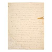 [Jackson, Andrew (1767-1845)]. Smith, Robert (1757-1842). Autograph letter signed ("R. Smith"), Baltimore, 7 February 1835.