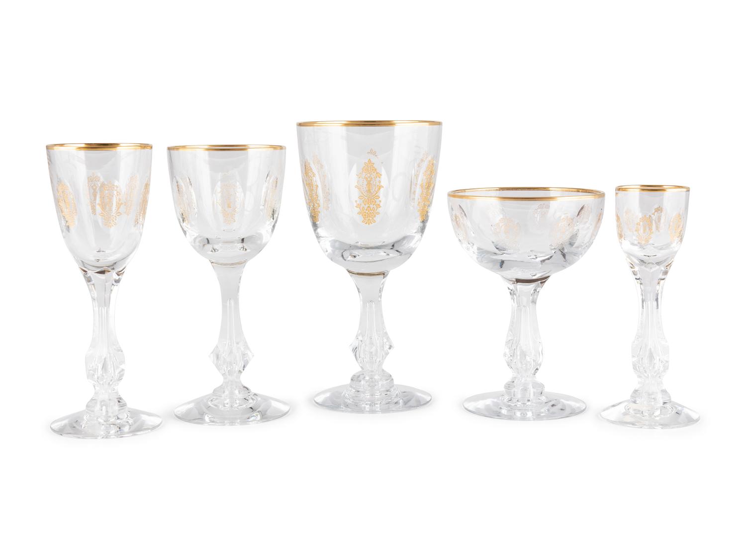 A Group of Tiffin Crystal Stemware