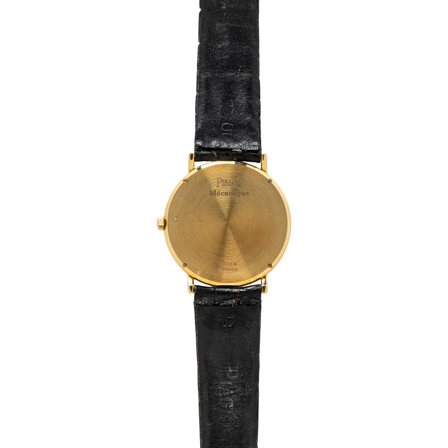 PIAGET, REF. 9035N YELLOW GOLD 'MÉCANIQUE' WATCH