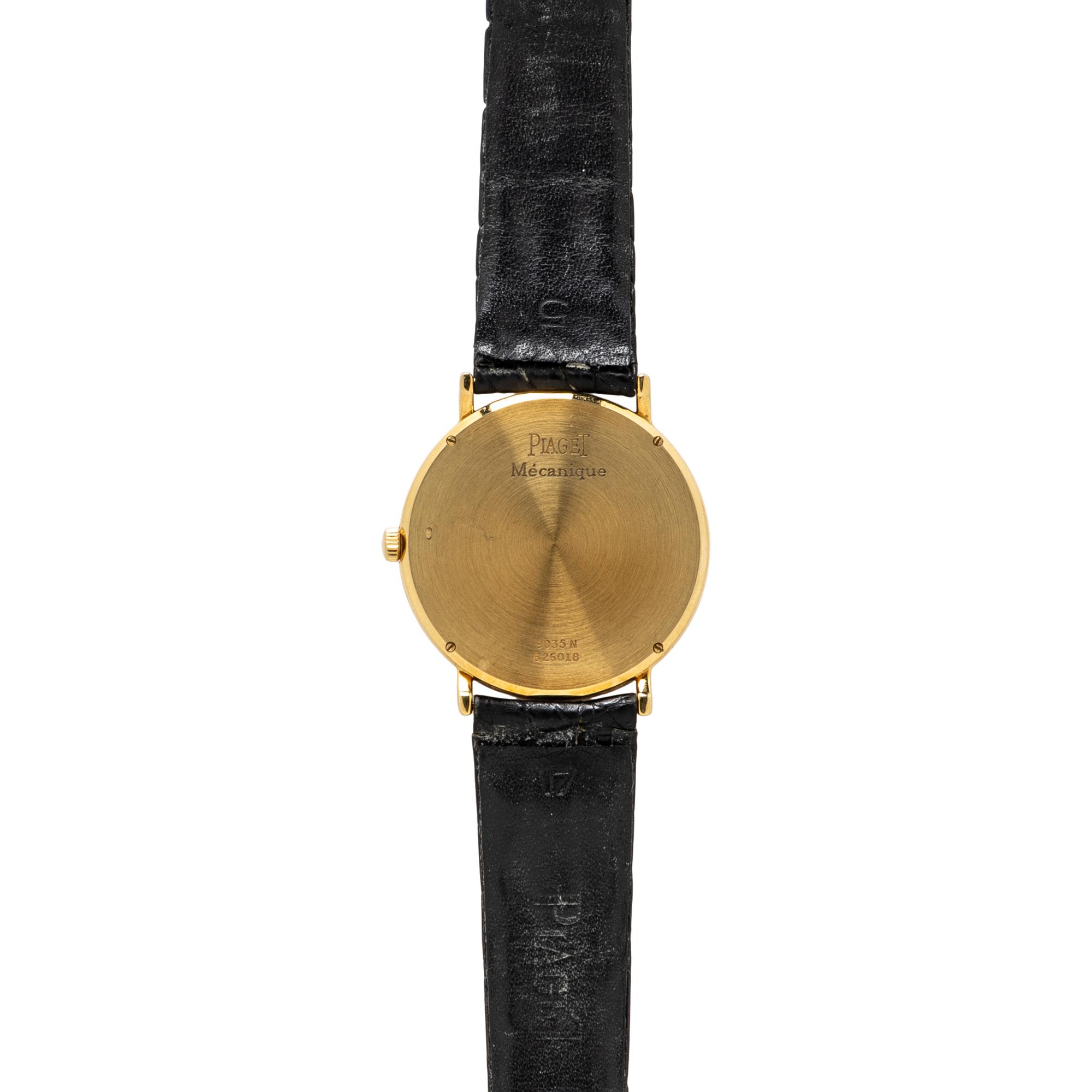 PIAGET, REF. 9035N YELLOW GOLD 'MÉCANIQUE' WATCH