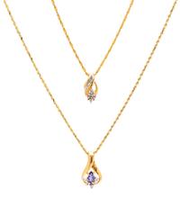 A Collection of Yellow Gold and Diamond Pendant/Necklaces,