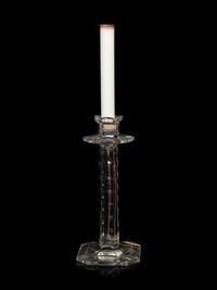 APPROVED FOR DONATION A Cut Glass Candlestick Mounted as a Lamp