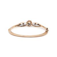 VICTORIAN, DIAMOND AND YELLOW GOLD BANGLE BRACELET