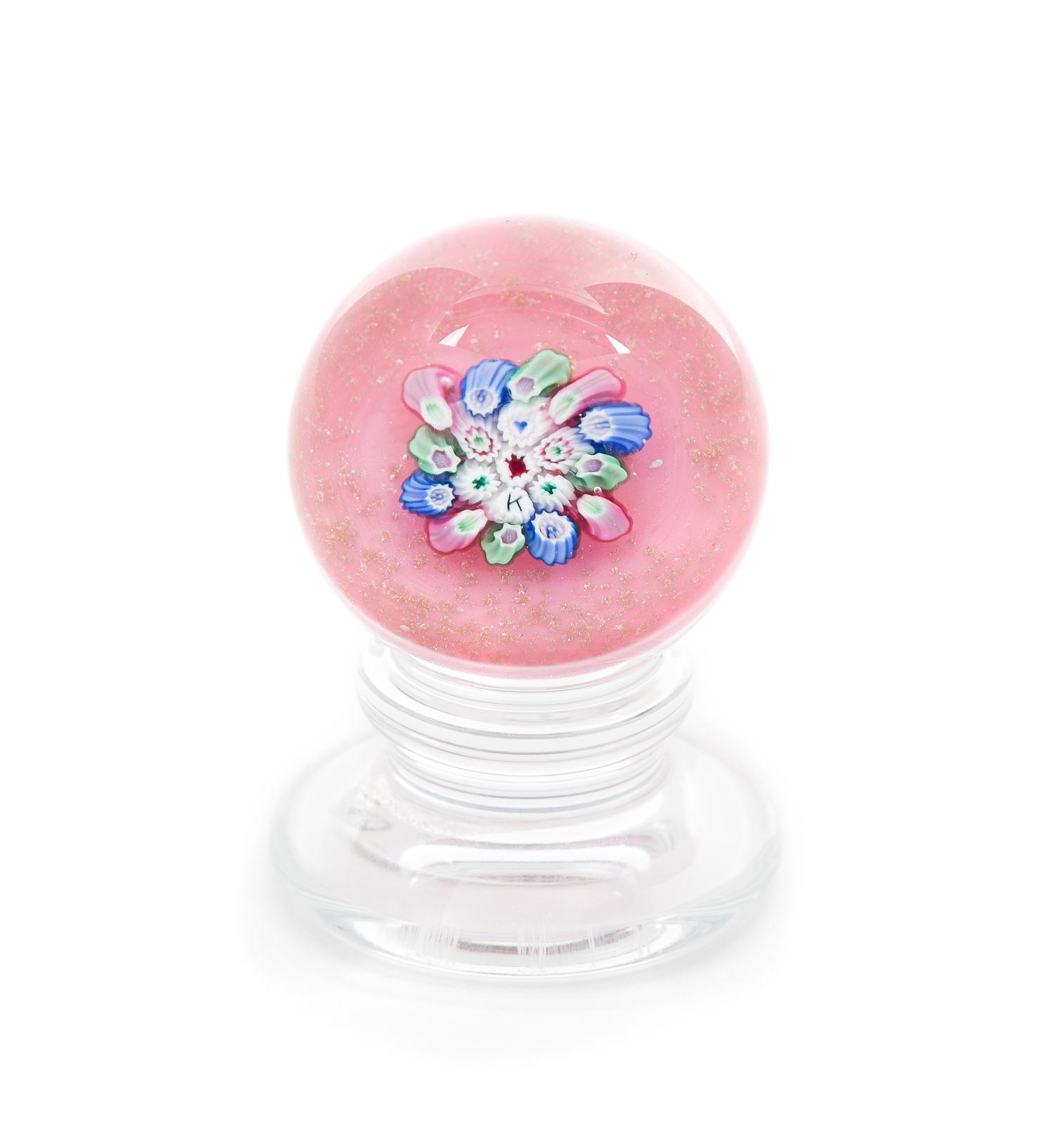 Charles Kaziun, (American, 1919-1992), a miniature pedestal paperweight