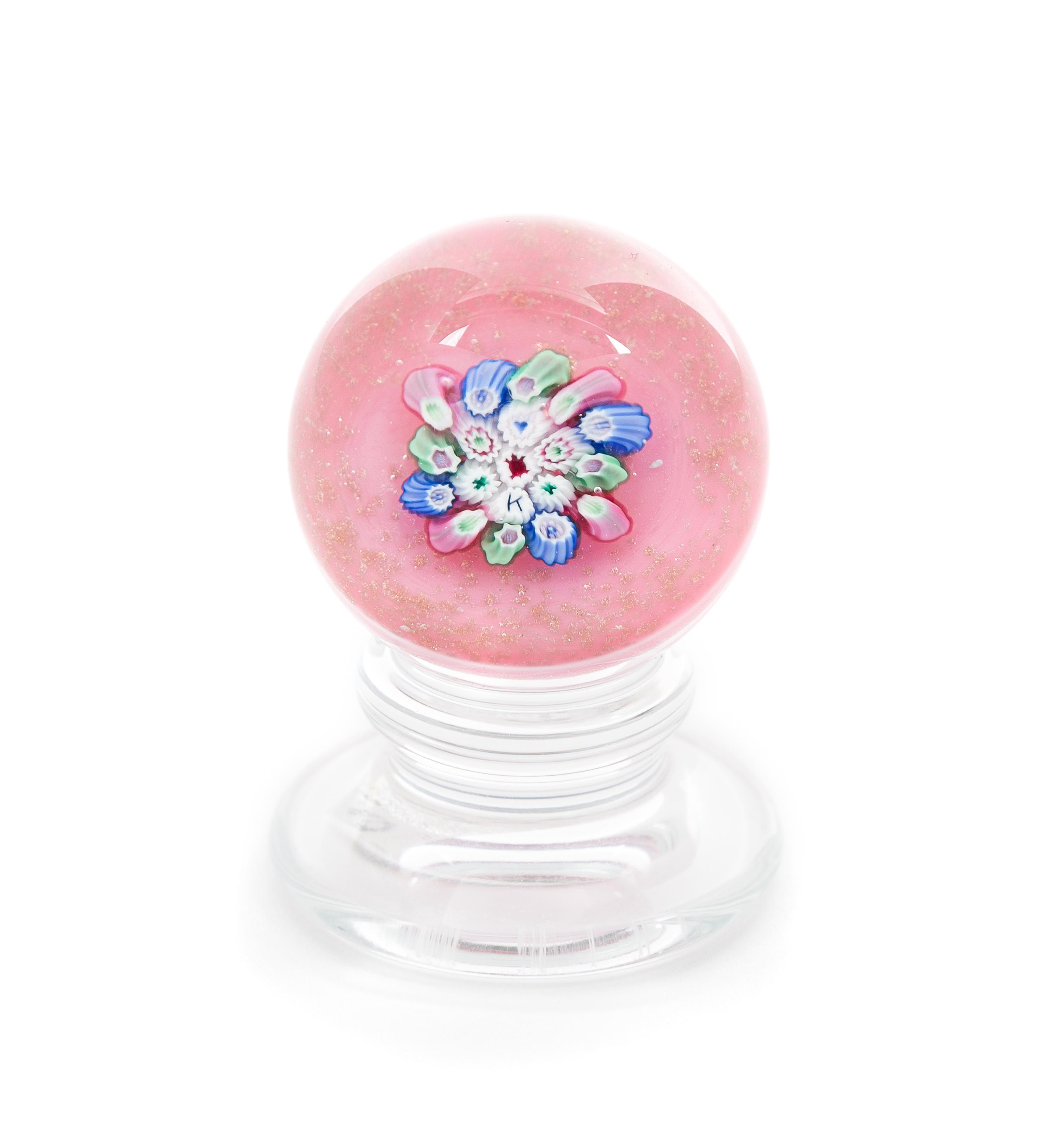 Charles Kaziun, (American, 1919-1992), a miniature pedestal paperweight