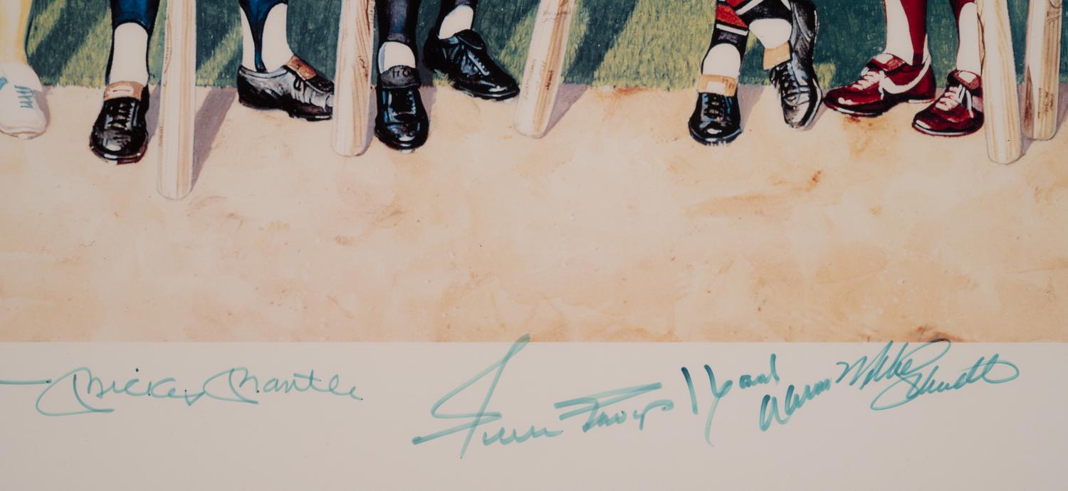 A 500 Home Run Club Signed Autograph Ron Lewis Limited Edition Print (Beckett Authentication Services Letter BAS Certified)