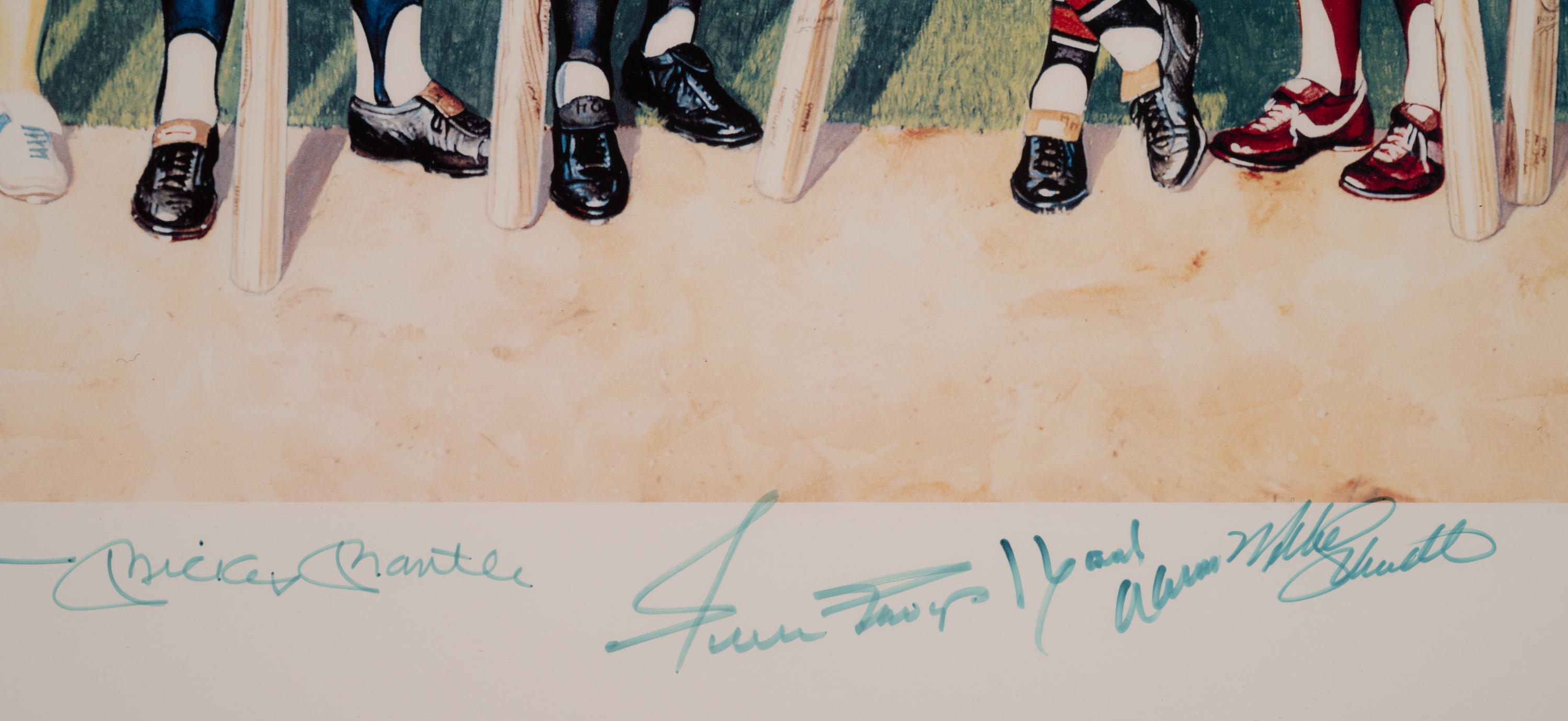 A 500 Home Run Club Signed Autograph Ron Lewis Limited Edition Print (Beckett Authentication Services Letter BAS Certified)