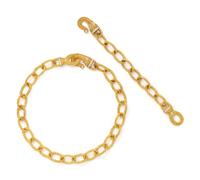 KATY BRISCOE, CONVERTIBLE YELLOW GOLD AND DIAMOND NECKLACE/BRACELET SET