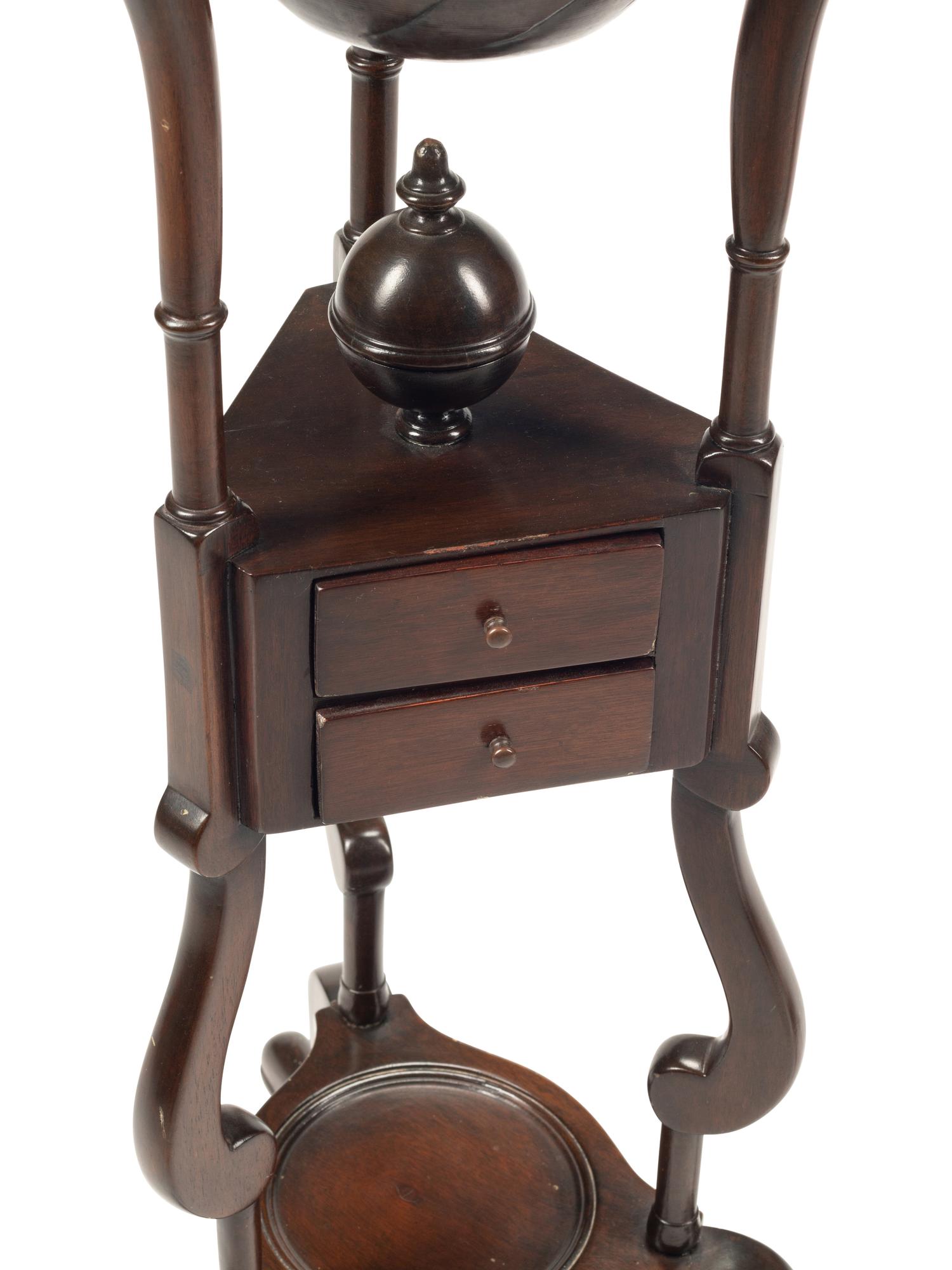 A Pair of Georgian Style Walnut Jug and Bowl Stands