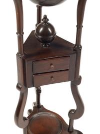 A Pair of Georgian Style Walnut Jug and Bowl Stands