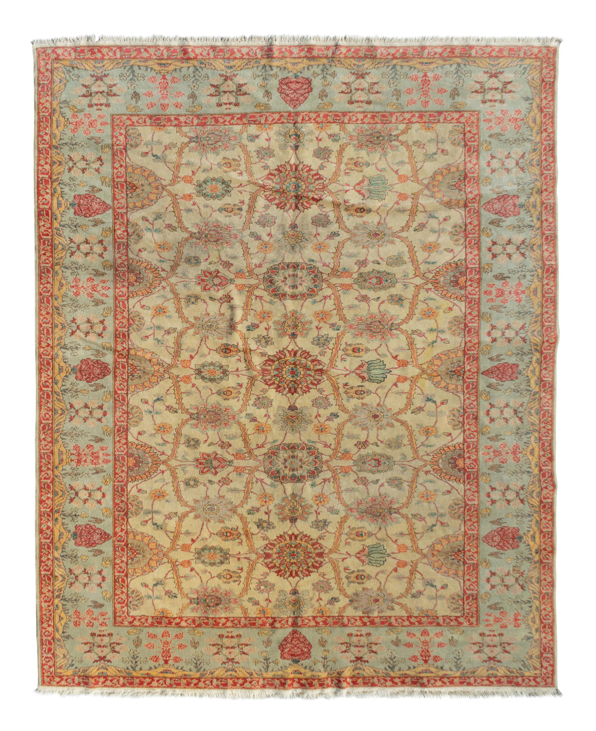 A Indian Persian Design Wool Rug — 20TH CENTURY
