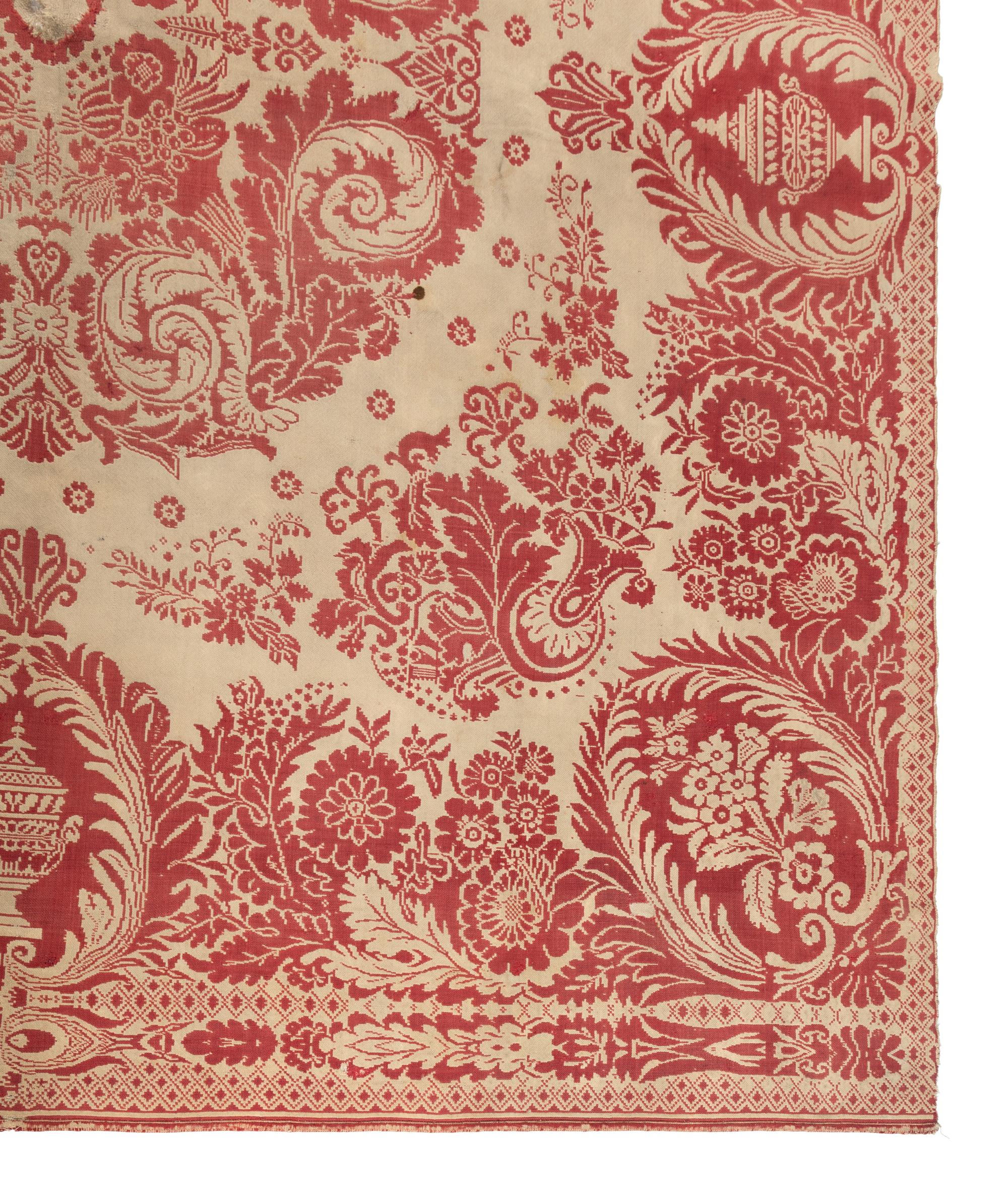 Two Cotton and Wool Jacquard coverlets