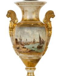 A Pair of Paris Porcelain Vases Mounted as Lamps