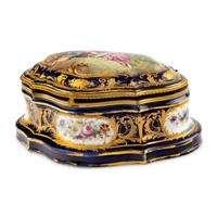 A Sèvres Style Porcelain Table Casket