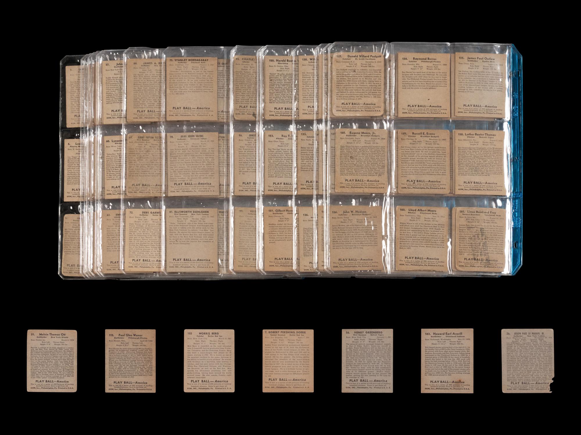 A Near Set of 1939 Play Ball Baseball Cards (160/161)