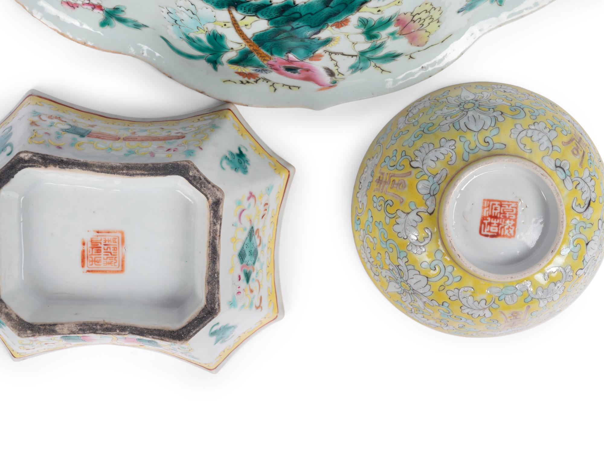 12 Chinese Famille Rose Porcelain Bowls and Dishes