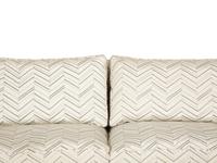 A Pair of Contemporary French Chevron Patterned Upholstered Sofas