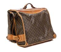 A Louis Vuitton Monogram Canvas Soft-sided Suitcase and Folding Garment Bag, 29 1/2 x 20 x 9 inches.