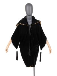 Liberty & Co. Silk Velvet Evening Coat with Tassels, 1910-20s