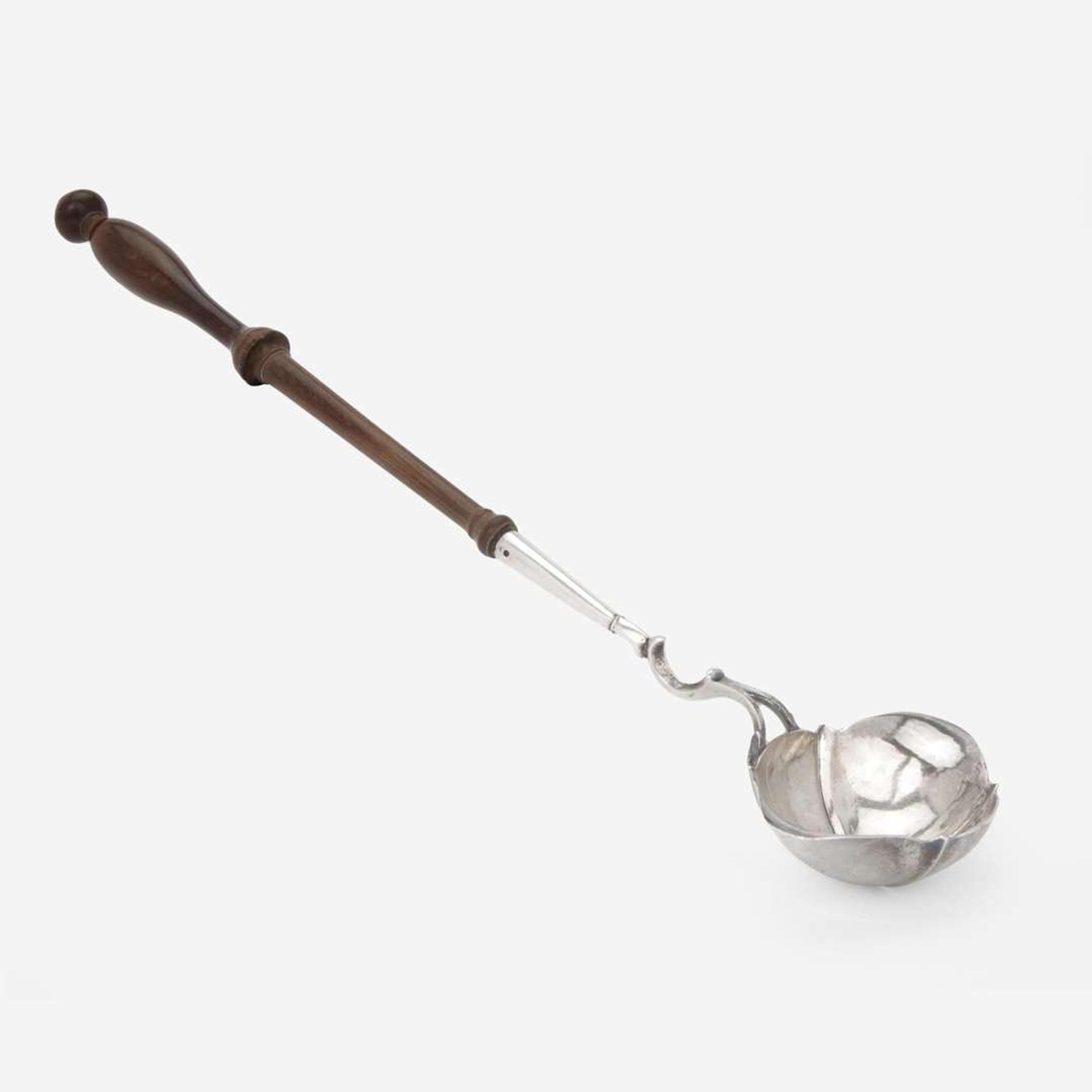 A silver toddy ladle Charles Le Roux (1689-1745), New York, NY, circa 1730
