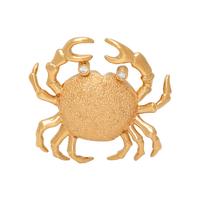 YELLOW GOLD AND DIAMOND CRAB BROOCH