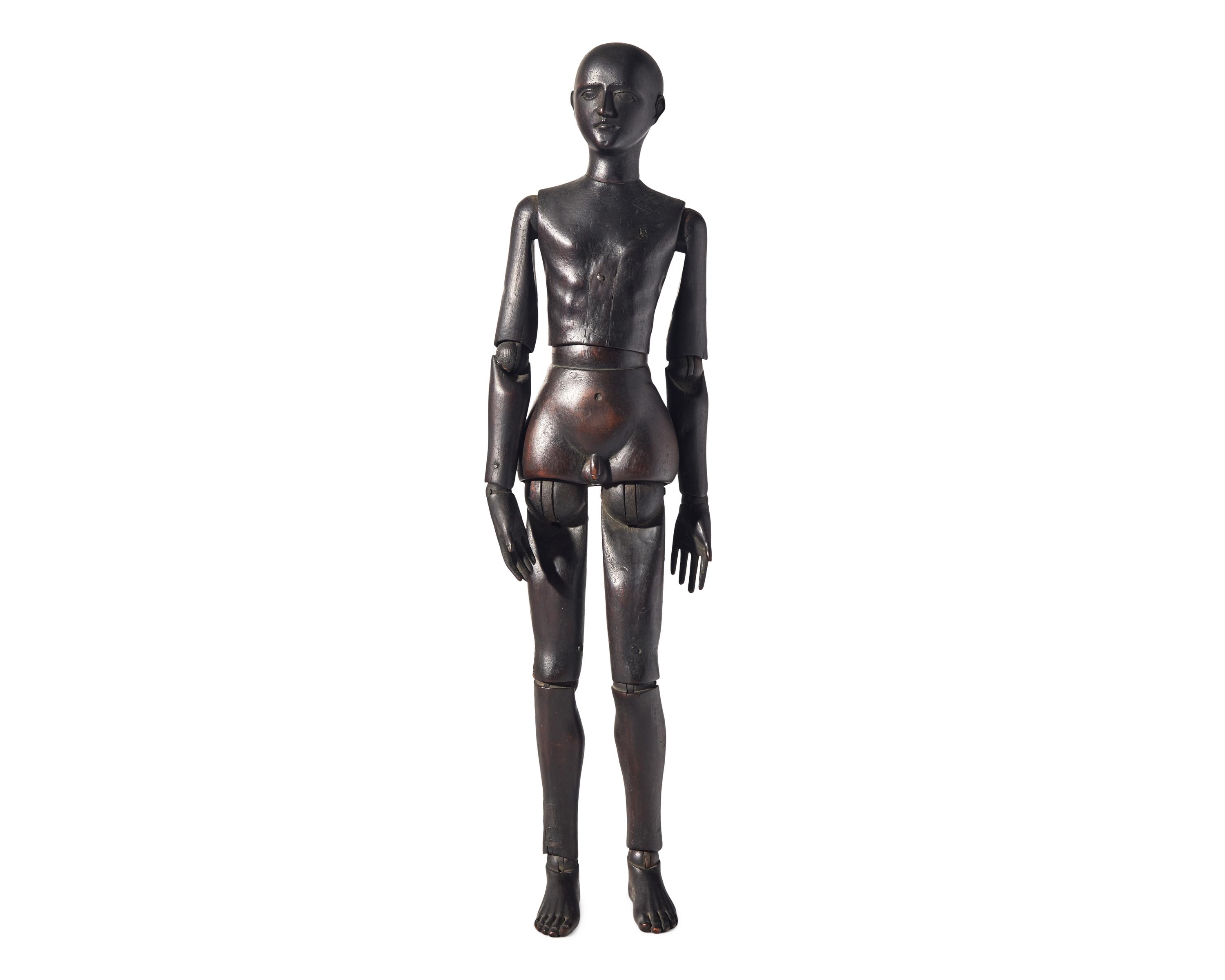 A Rare French Anatomically Correct Articulated Artist Mannequin