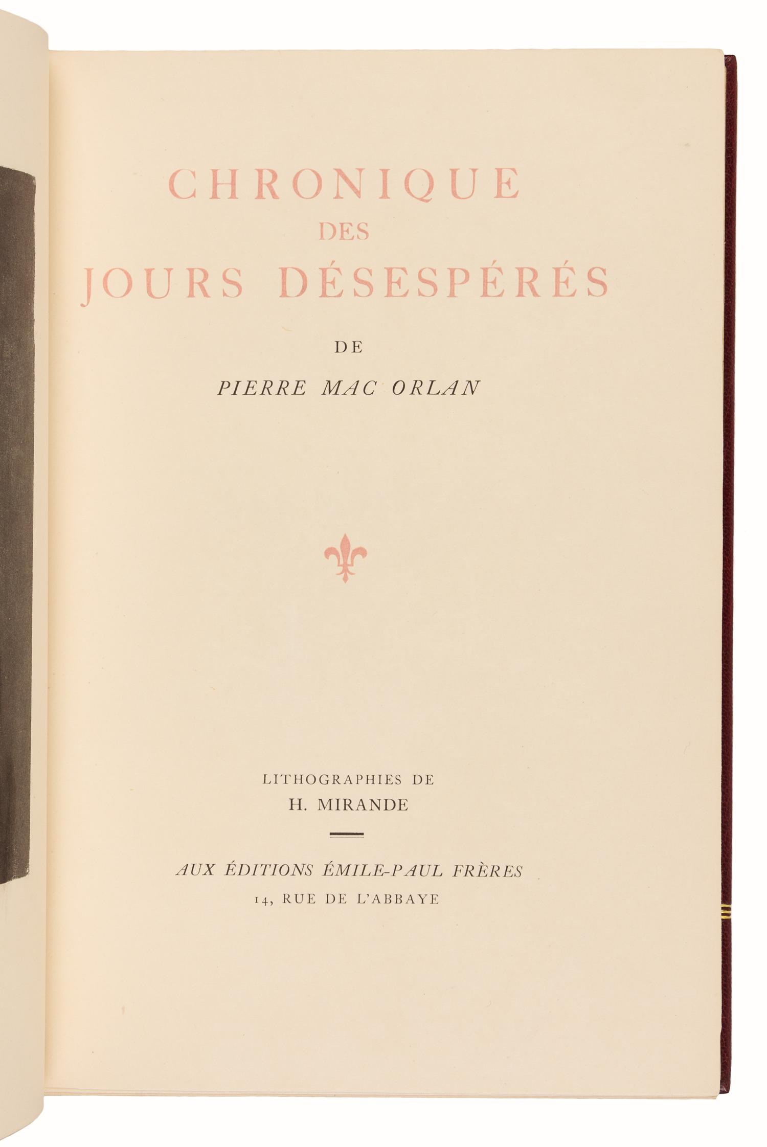 [BINDINGS]. [LÉOTARD, GENEVIÈVE - BINDER]. A group of 2 works in fine Art Deco bindings by Léotard.