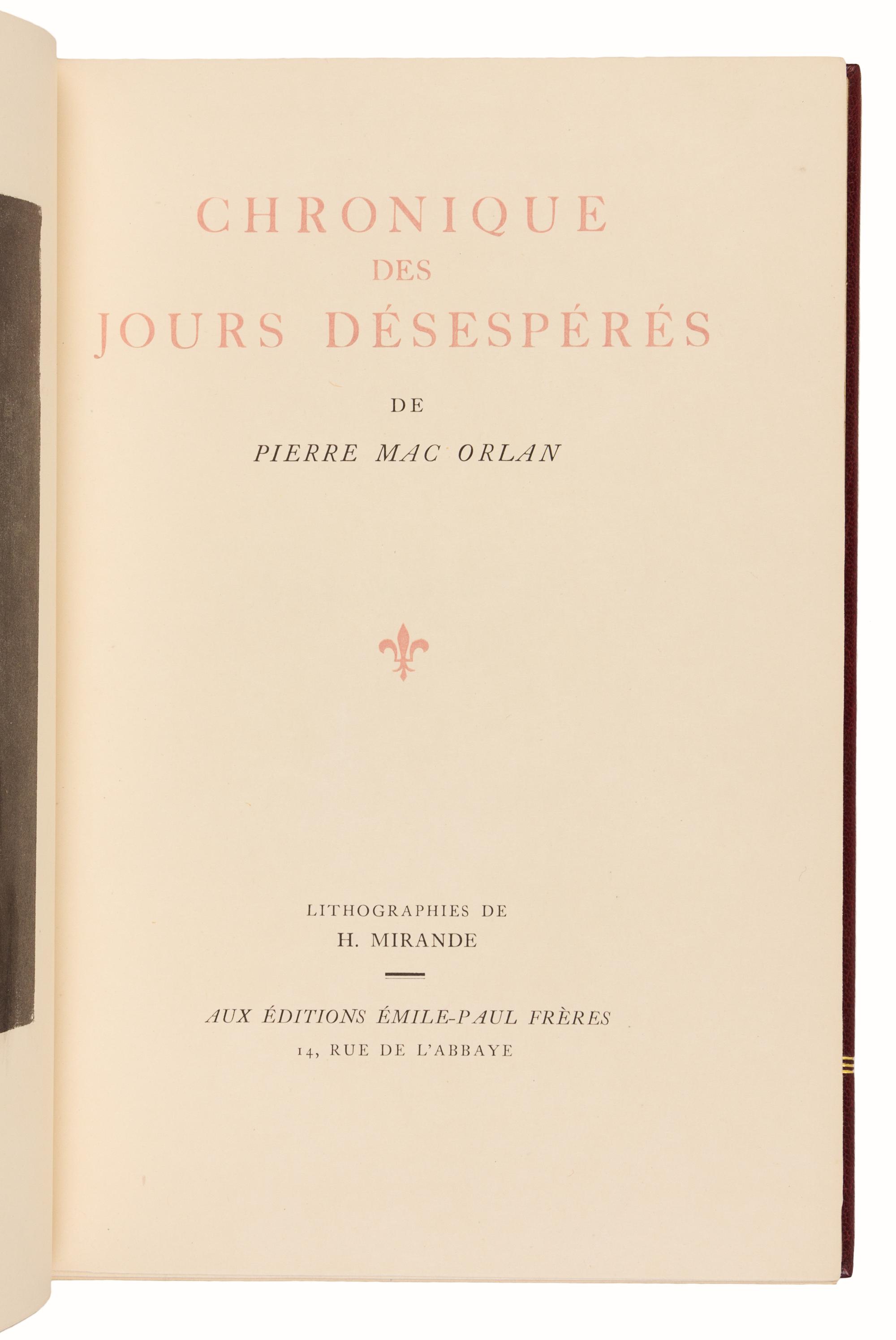 [BINDINGS]. [LÉOTARD, GENEVIÈVE - BINDER]. A group of 2 works in fine Art Deco bindings by Léotard.